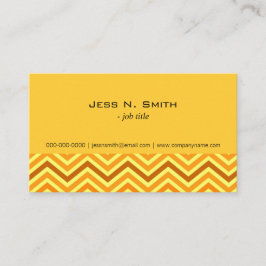 エレガント,モダン金，日当たりの良い黄色いシェブロン 名刺