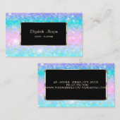 エレガント,モダン黒フレームのメイド 名刺 (正面/裏面)