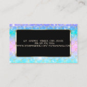 エレガント,モダン黒フレームのメイド 名刺 (裏面)