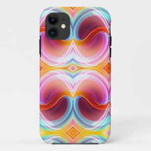 エレガント モダン アブストラクト サイケデリック アート iPhone 11 ケース