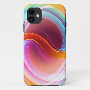 エレガント モダン アブストラクト サイケデリック アート iPhone 11 ケース