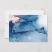 *~* エレガント モダン ウォーターカラー ウェディング RSVP (裏面)