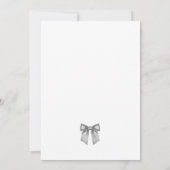 エレガント モダン ウォーターカラー ブラック ボウ ブライダル シャワー 招待状 (裏面)