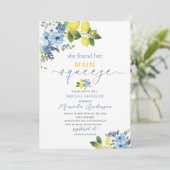 エレガント モダン ウォーターカラー メインスクイーズ ブライダルシュー 招待状 (スタンド正面)