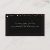 エレガント モダン グラマラス フェイクゴールドドレス 星 名刺 (裏面)