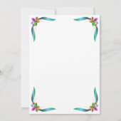 エレガント モダン グラム サマー フラワーブライダルシャワー 招待状 (裏面)