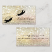 エレガント モダン グリッター フェイク ラッシュ ボケ 名刺 (正面/裏面)