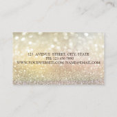 エレガント モダン グリッター フェイク ラッシュ ボケ 名刺 (裏面)