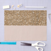 エレガント モダン グリッター ローズゴールド ブラッシュ グラム パーティー 薄葉紙 (クラフト)