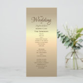 エレガント モダン ゴールド ウェディング プログラム (スタンド正面)