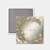 エレガント モダン ゴールド デコレーション マグネット (正面/裏面)