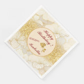 エレガント モダン ゴールド ホワイト フローラル ライン コレクション (コーナー)