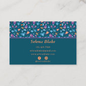 エレガント&モダン | シックなフローラルパターン 名刺 (裏面)