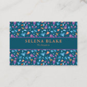 エレガント&モダン | シックなフローラルパターン 名刺 (正面)