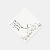 エレガント モダン シノワズリー フラワーブライダルシャワー スタンダードカクテルナプキン (角)