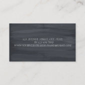 エレガント モダン シルバー グリッター ヘッドフォン DJ 名刺 (裏面)