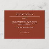 エレガント モダン シンプル エレメンツ ウェディング 出欠カード (正面)