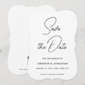 エレガント モダン シンプル テンプレート ブラック アンド ホワイト (正面/裏面)