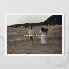 エレガント モダン シンプル フォトカード ホイル加工 箔シーズンカード