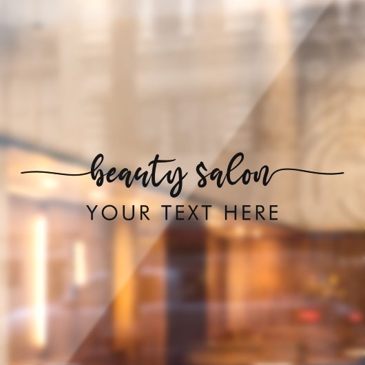 エレガント モダン スクリプト カリグラフィー ビューティー サロン ウィンドウサイン (シート2)