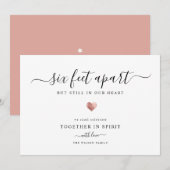 エレガント モダン スクリプト 検疫 ローズゴールド ハート シーズンカード (正面/裏面)