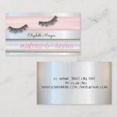 エレガント モダン ストライプ , グリッター ラッシュ, 名刺 (正面/裏面)