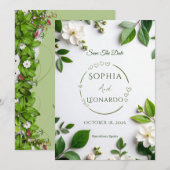 エレガント モダン セーブ・ザ・デート カード - カスタマイズ可能 (正面/裏面)