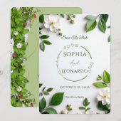 エレガント モダン セーブ・ザ・デート カード - カスタマイズ可能 (正面/裏面)