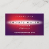 エレガント モダン チック パープル レッド デザイン 名刺 (裏面)