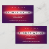 エレガント モダン チック パープル レッド デザイン 名刺 (正面/裏面)