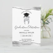 エレガント モダン デンタル 歯科医 卒業パーティー 招待状 (スタンド正面)