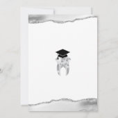 エレガント モダン デンタル 歯科医 卒業パーティー 招待状 (裏面)