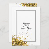 エレガント モダン ハッピー ニュー イヤー シーズンカード (正面/裏面)