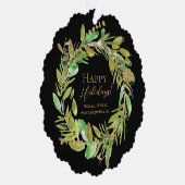 エレガント モダン ハッピー ホリデー 飾り 株式会社 オーナメントカード (右)