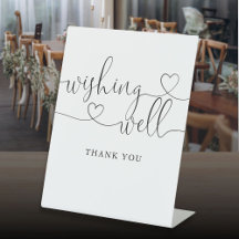 エレガント モダン ハートスクリプト ウィッシング ウェル