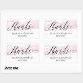 エレガント,モダン,バラ赤面とブラック結婚ズ 長方形シール (シート)