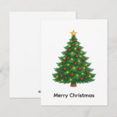 エレガント モダン フォトプリントではない クリスマスツリー シーズンカード (正面/裏面)