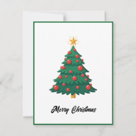 エレガント モダン フォトプリントなしのクリスマスツリー シーズンカード