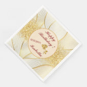 エレガント モダン フラワー ゴールド ホワイト ライン コレクション (コーナー)