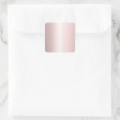 エレガント モダン ブランク テンプレート ローズゴールド スクエアシール (バッグ)