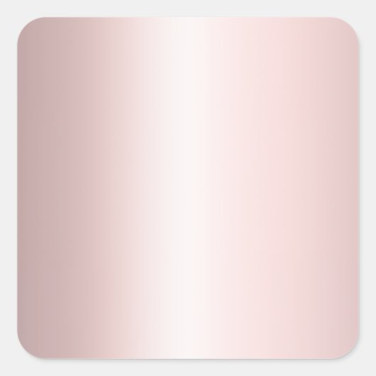 エレガント モダン ブランク テンプレート ローズゴールド スクエアシール (正面)