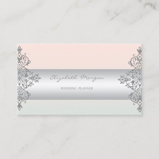 エレガント モダン プロフェッショナル チャーミング、レース 名刺 (正面)