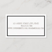 エレガント モダン プロフェッショナル, フレーム, 付けまつげ 名刺 (裏面)