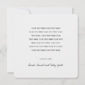 エレガント モダン マルチ フォト コラージュ ベビーシャワー サンキューカード (裏面)