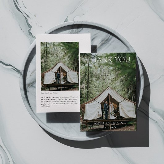 エレガント モダン ミニマル お礼カード サンキューカード