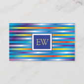 エレガント モダン ミニマル グラデーション ライン デザイン 名刺 (正面)