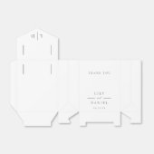 エレガント モダン ミニマル モノグラム ウェディング フェイバーボックス (折り畳みなし)