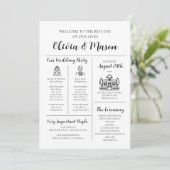 エレガント モダン ユニーク インフォグラフィック ウェディング プログラム (スタンド正面)