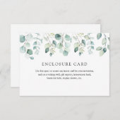 エレガント モダン ユーカリ グリーン エンクロージャー カード (正面/裏面)