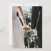 エレガント モダン ラスティック 招待状 (裏面)